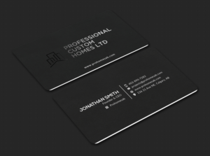 Business Card Design by Bold Pixels for Professional Custom Homes | Design: #21704110