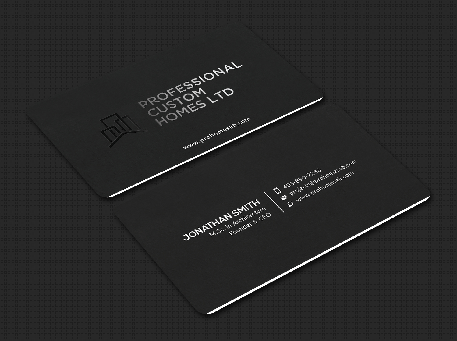Business Card Design by Bold Pixels for Professional Custom Homes | Design #21735297
