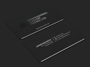 Business Card Design by Bold Pixels for Professional Custom Homes | Design: #21735297