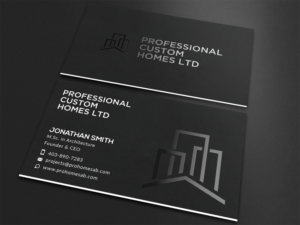 Business Card Design by Bold Pixels for Professional Custom Homes | Design: #21735342