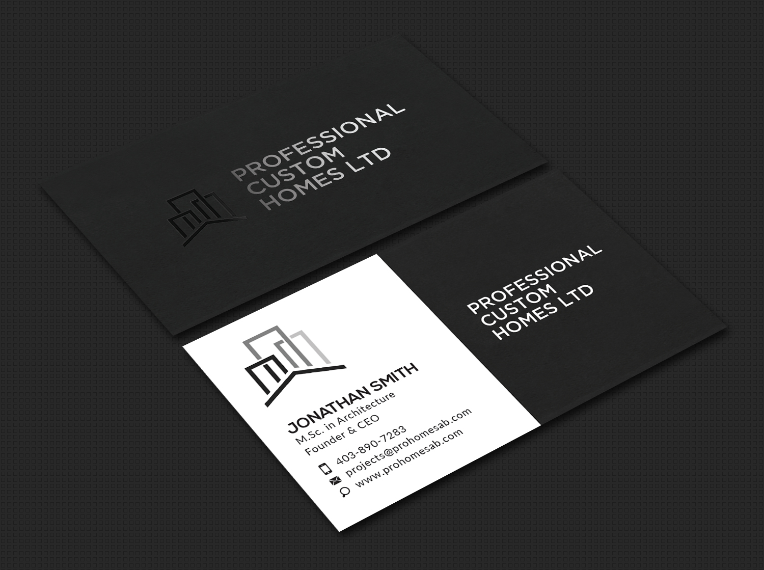 Business Card Design by Bold Pixels for Professional Custom Homes | Design #21735370