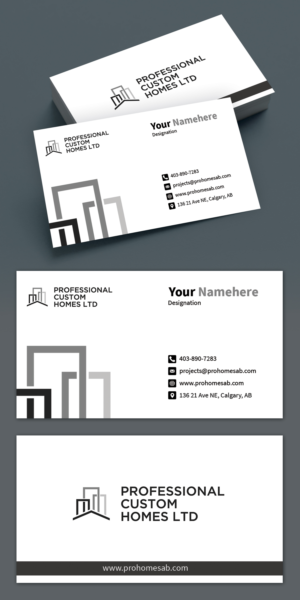 Design de Carte de Visite par BLUE WINGS pour Professional Custom Homes | Design #21750260