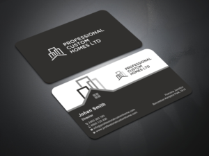 Business Card Design by Uttom 2 for Professional Custom Homes | Design: #21750191