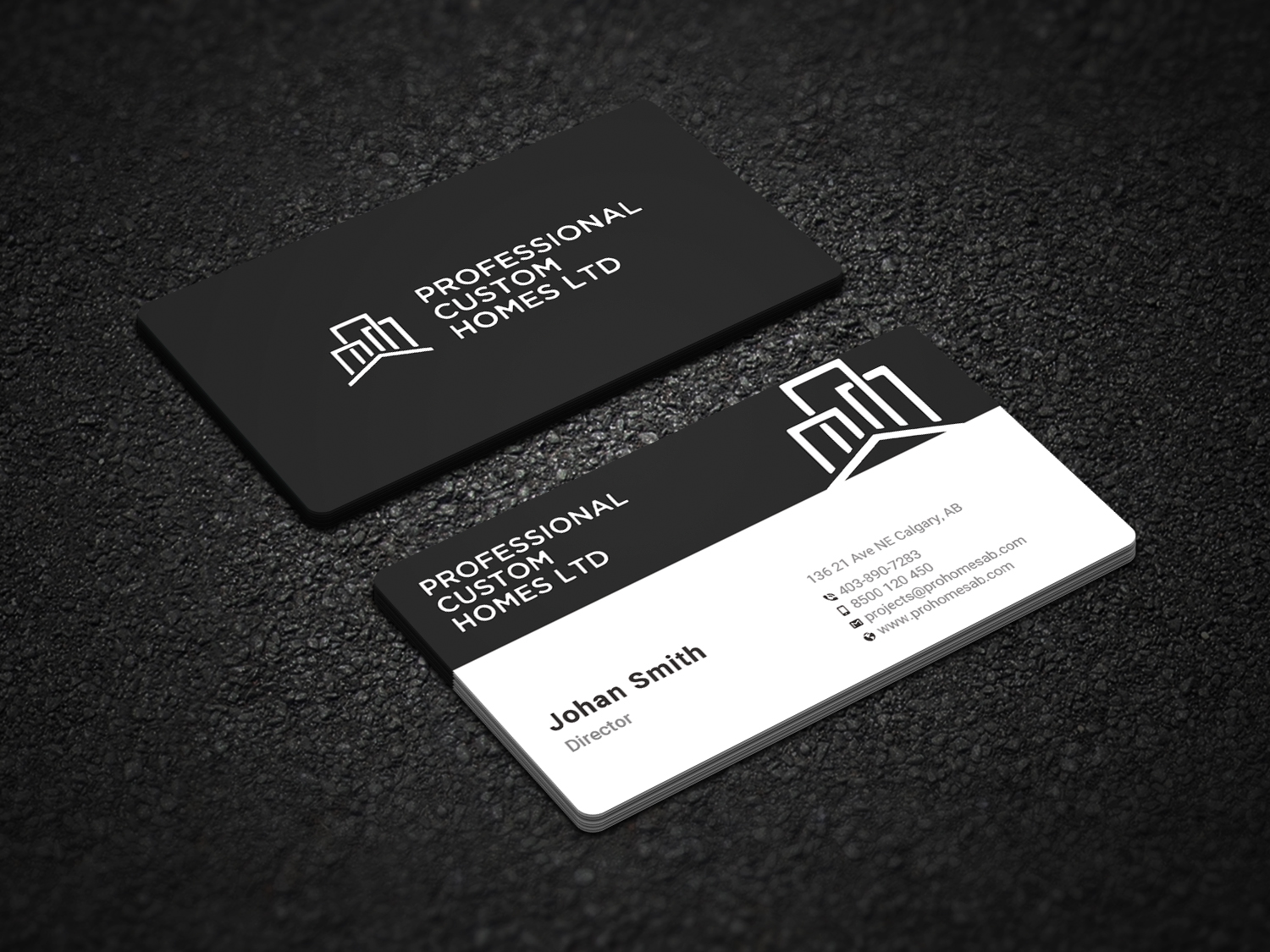 Business Card Design by Uttom 2 for Professional Custom Homes | Design #21752873