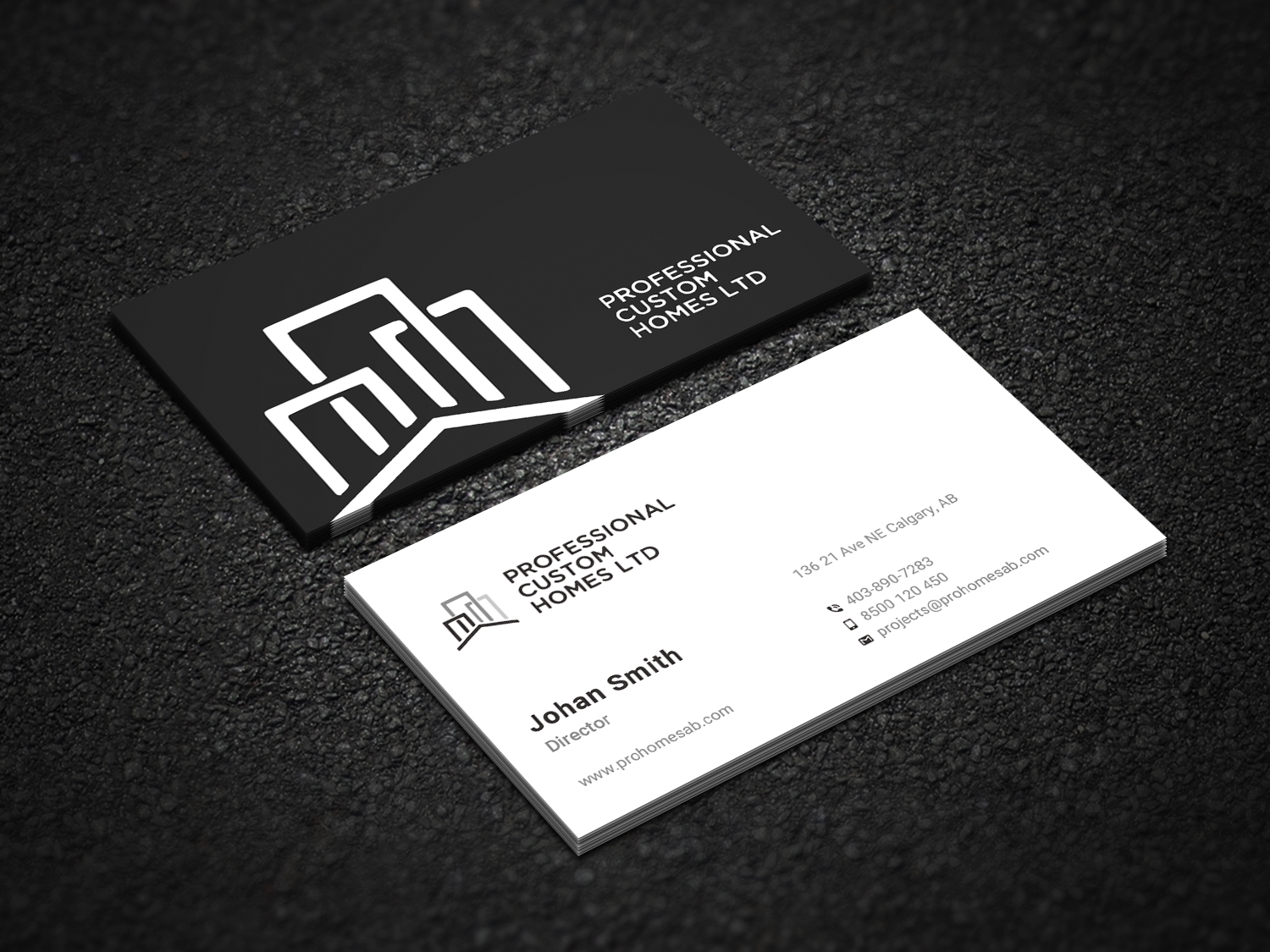 Business Card Design by Uttom 2 for Professional Custom Homes | Design #21752874