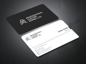 Business Card Design by Uttom 2 for Professional Custom Homes | Design: #21757060