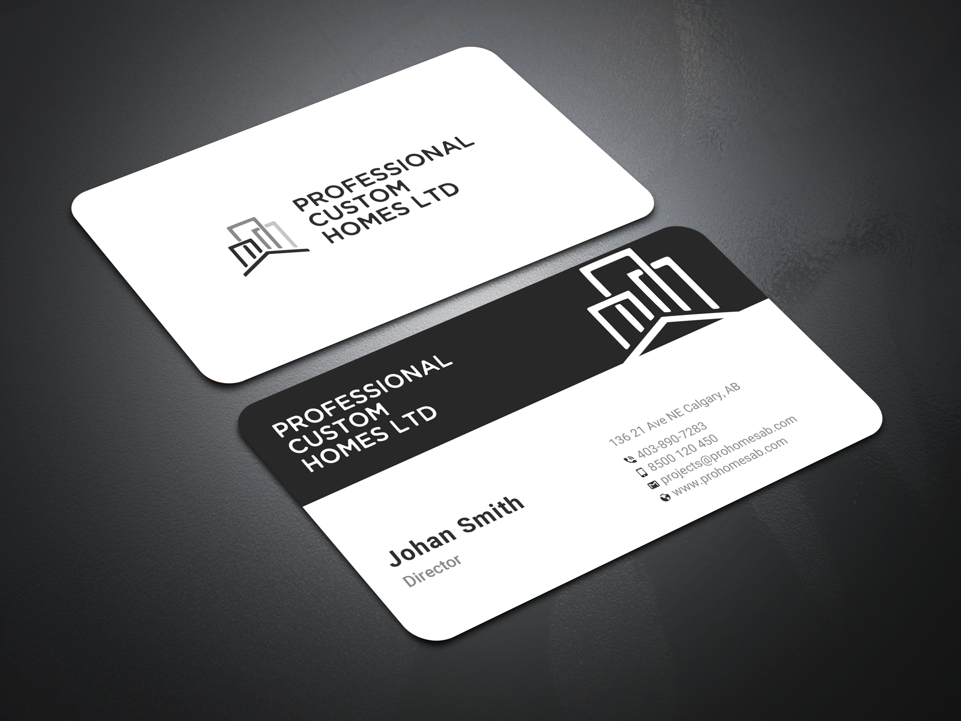 Business Card Design by Uttom 2 for Professional Custom Homes | Design #21757112