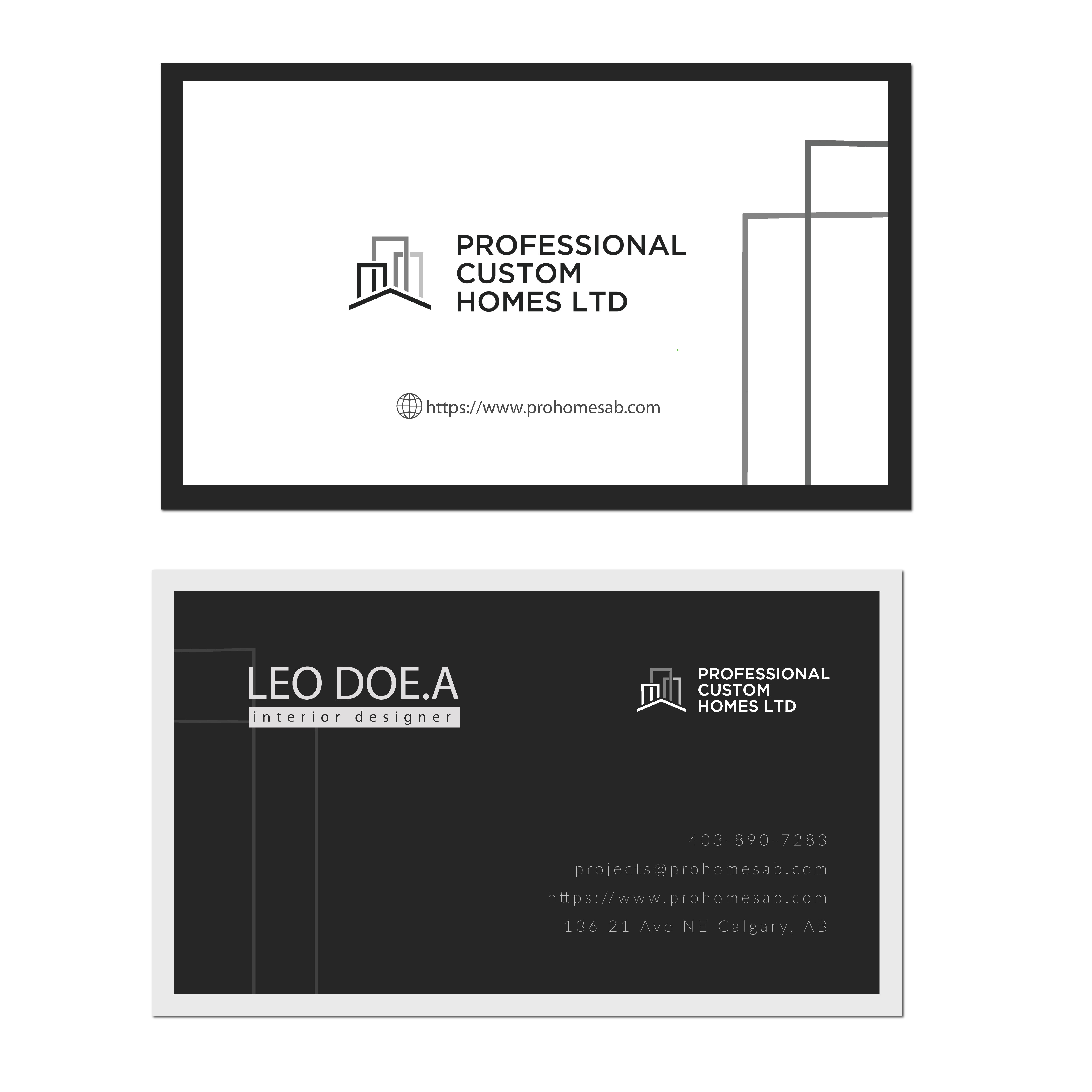 Business Card Design by CreativeBD for Professional Custom Homes | Design #21732032