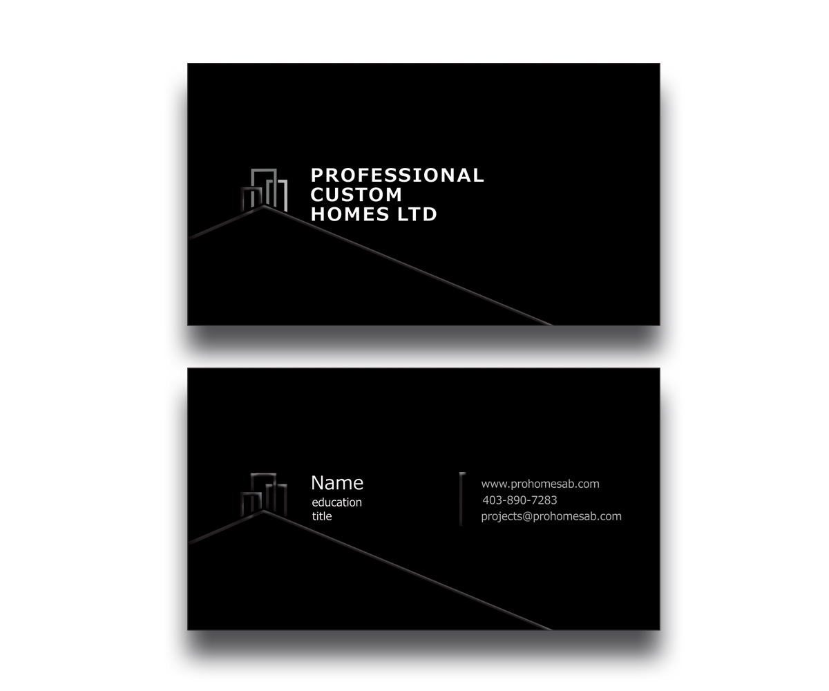 Business Card Design by Helen***** for Professional Custom Homes | Design #21738400