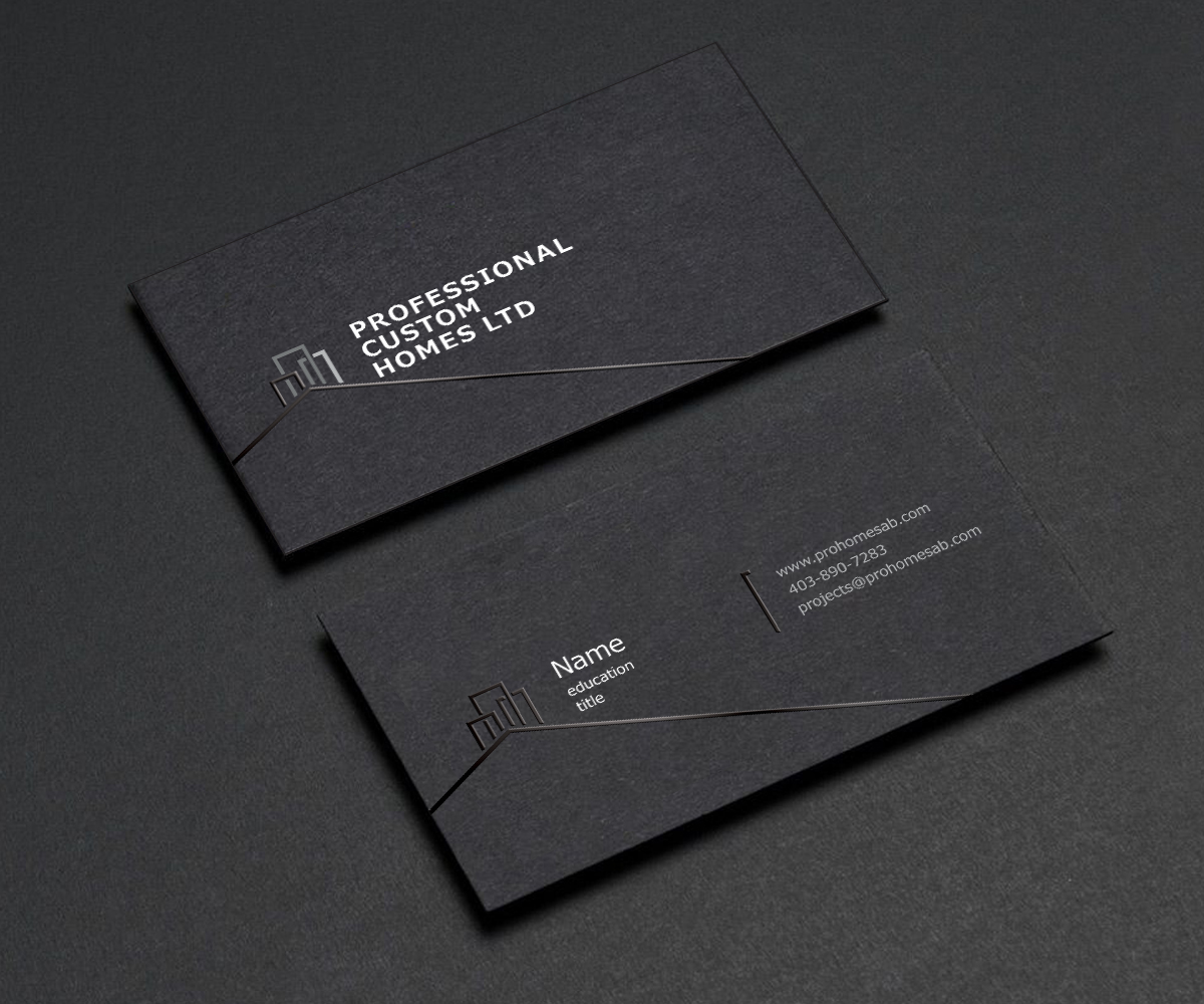 Business Card Design by Helen***** for Professional Custom Homes | Design #21738405