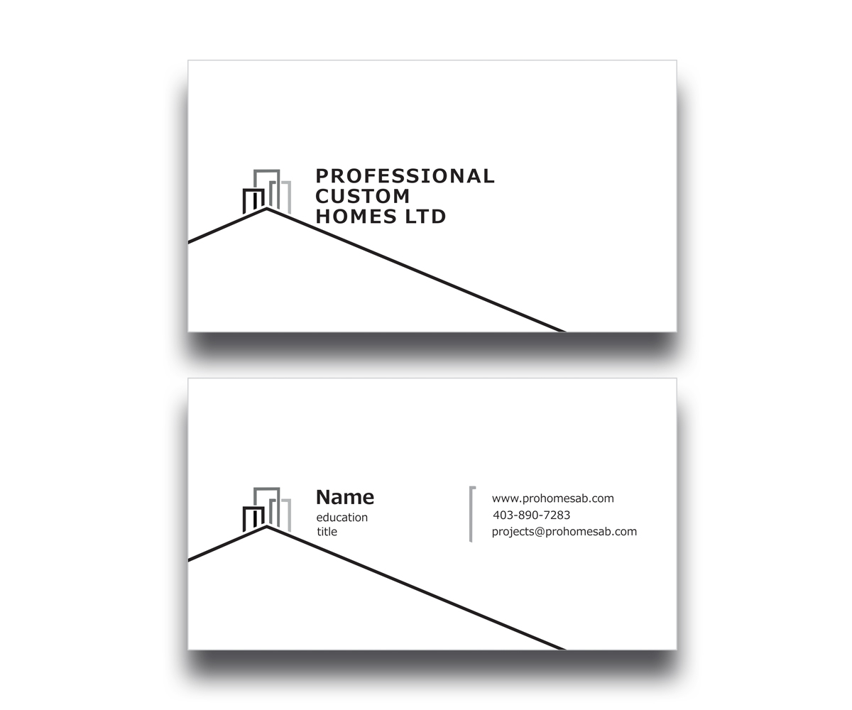 Business Card Design by Helen***** for Professional Custom Homes | Design #21738414