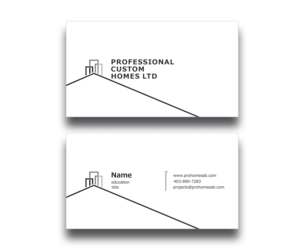Business Card Design by Helen***** for Professional Custom Homes | Design: #21738414