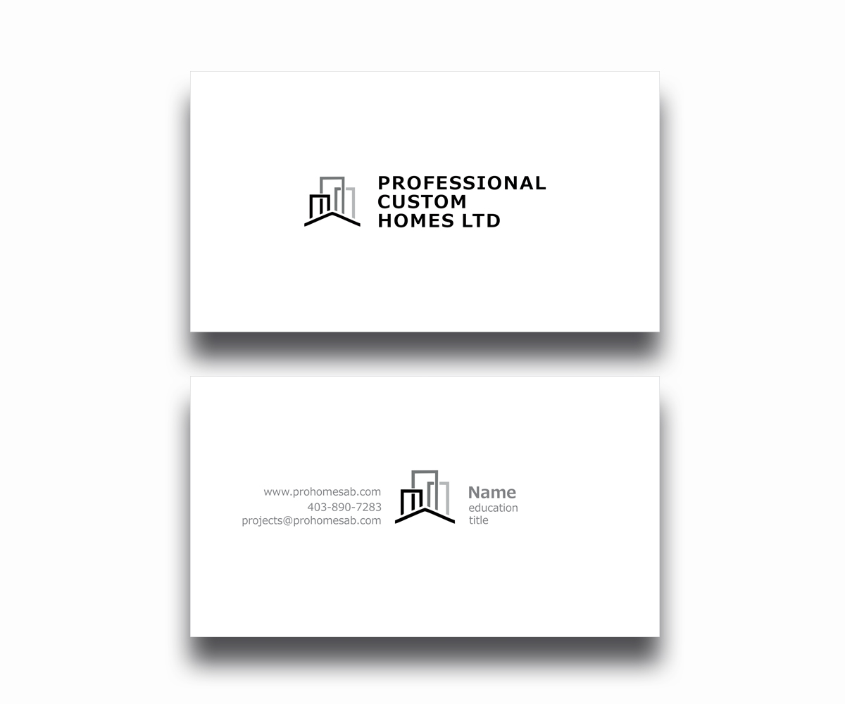 Business Card Design by Helen***** for Professional Custom Homes | Design #21738421