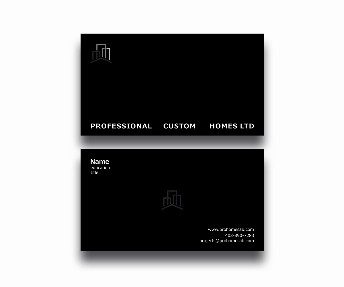 Diseño de Tarjeta de Presentación por Helen***** para Professional Custom Homes | Diseño #21738427