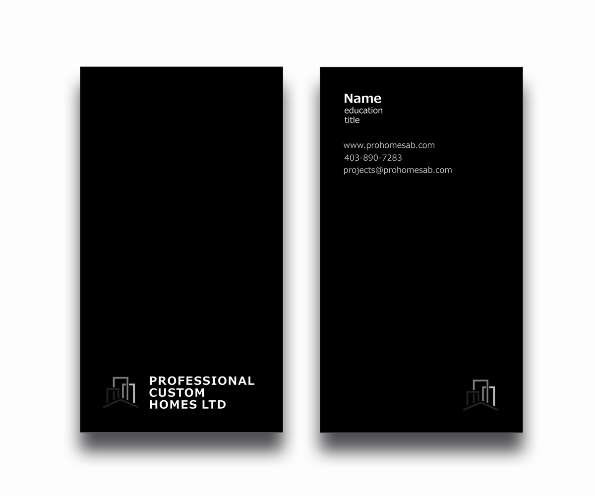 Business Card Design by Helen***** for Professional Custom Homes | Design #21738431