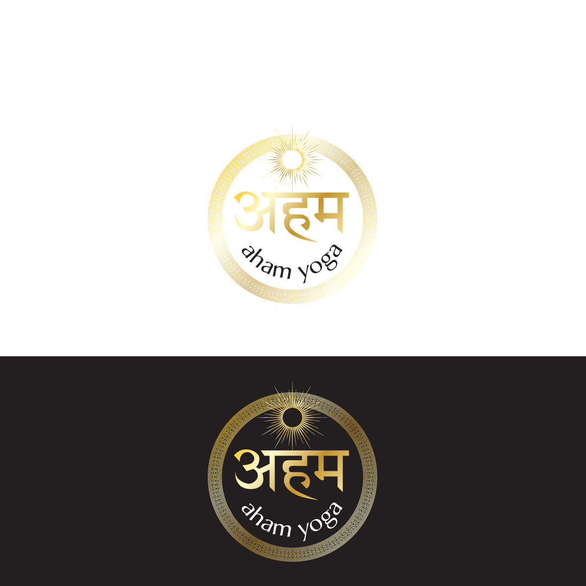 Logo Design by Samantha Ward Design for aham yoga | Design #21722800