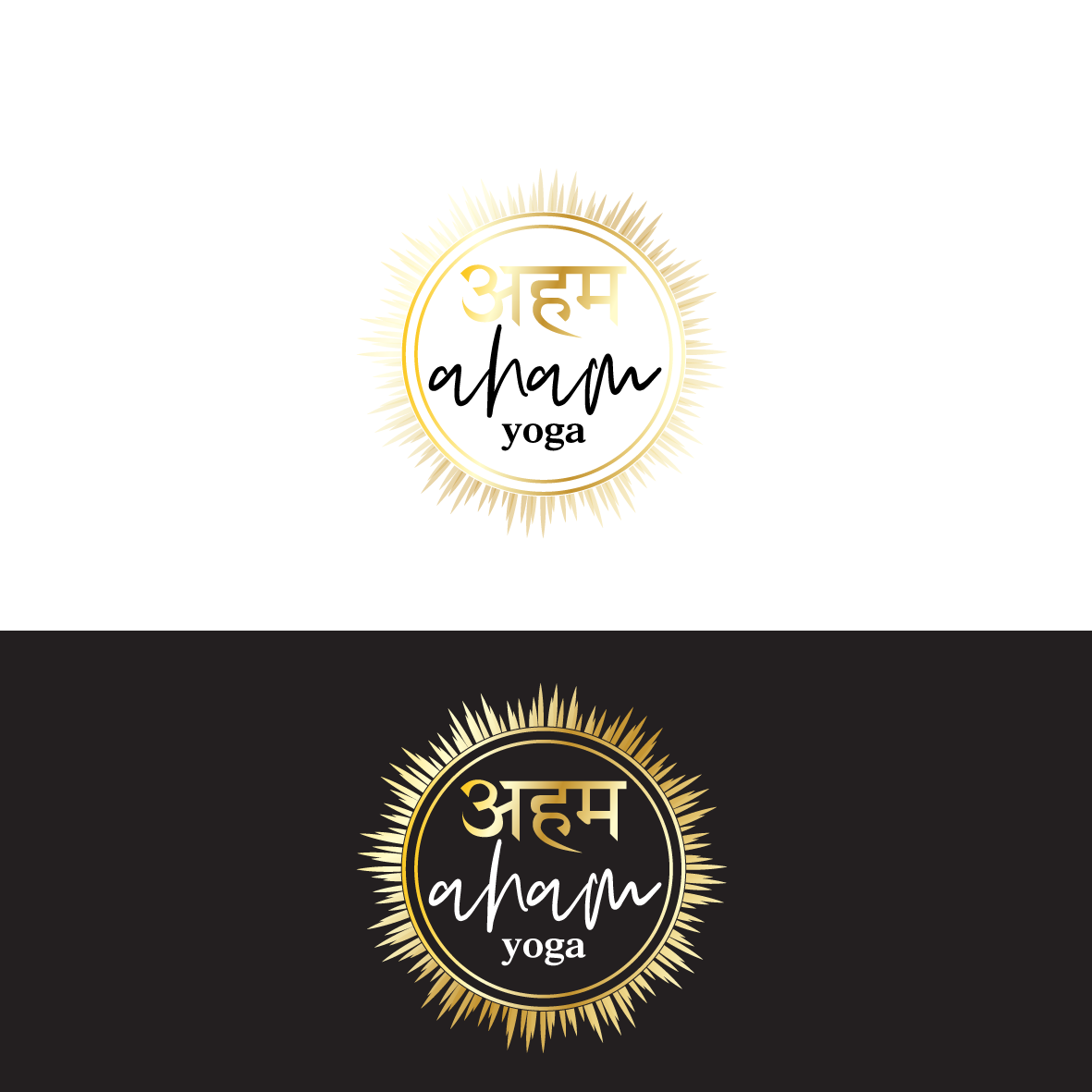 Logo Design by Samantha Ward Design for aham yoga | Design #21722804