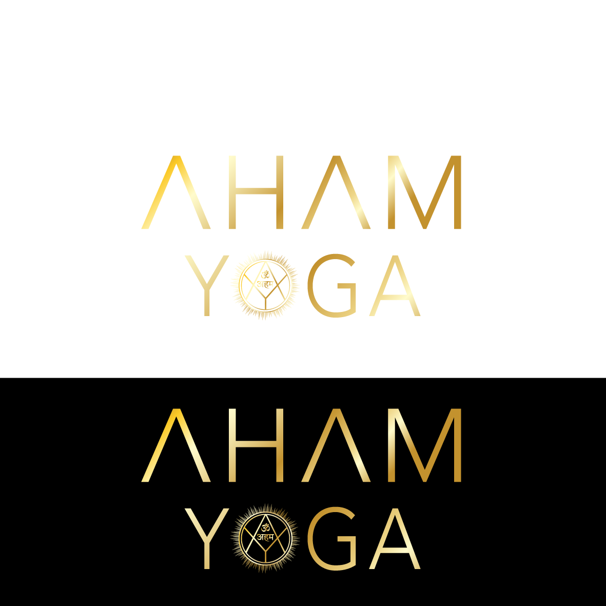 Logo Design by Samantha Ward Design for aham yoga | Design #21746072