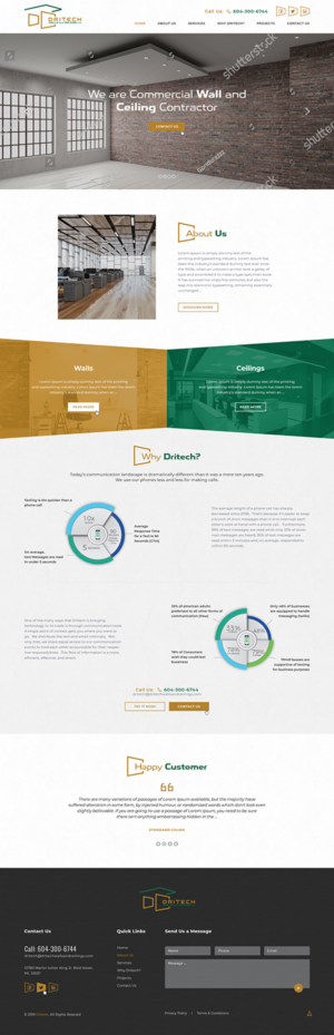 Commercial wall and ceiling contractor needs website | Diseño Web por Ved Web Services
