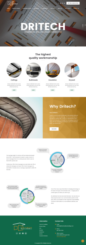 Commercial wall and ceiling contractor needs website | Diseño Web por syrwebdevelopment