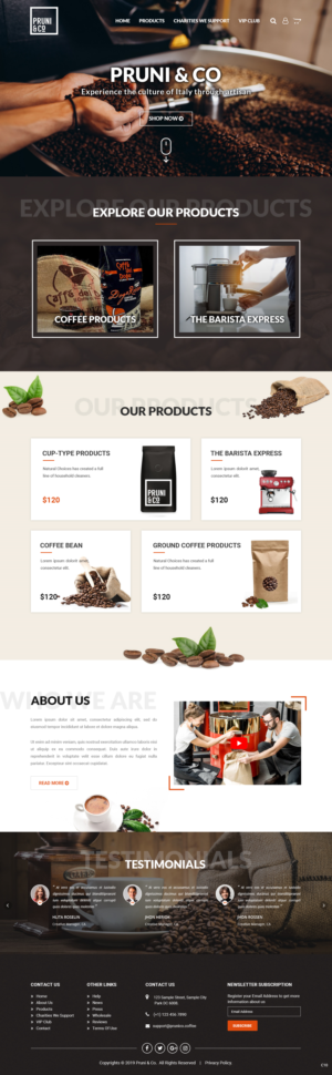 Wordpress Design by pb for Pruni and Co | Design: #21721073