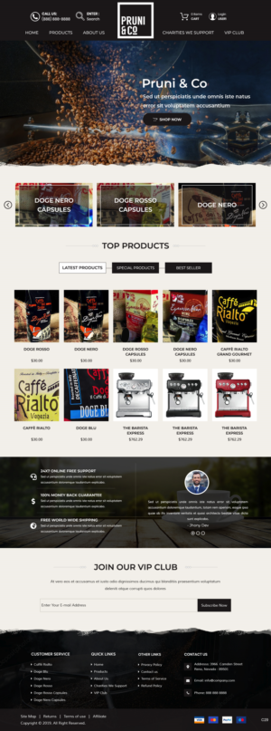 Wordpress Design by pb for Pruni and Co | Design: #21721093