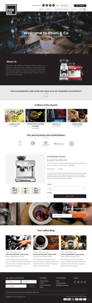 Wordpress Design by pb for Pruni and Co | Design: #21728961