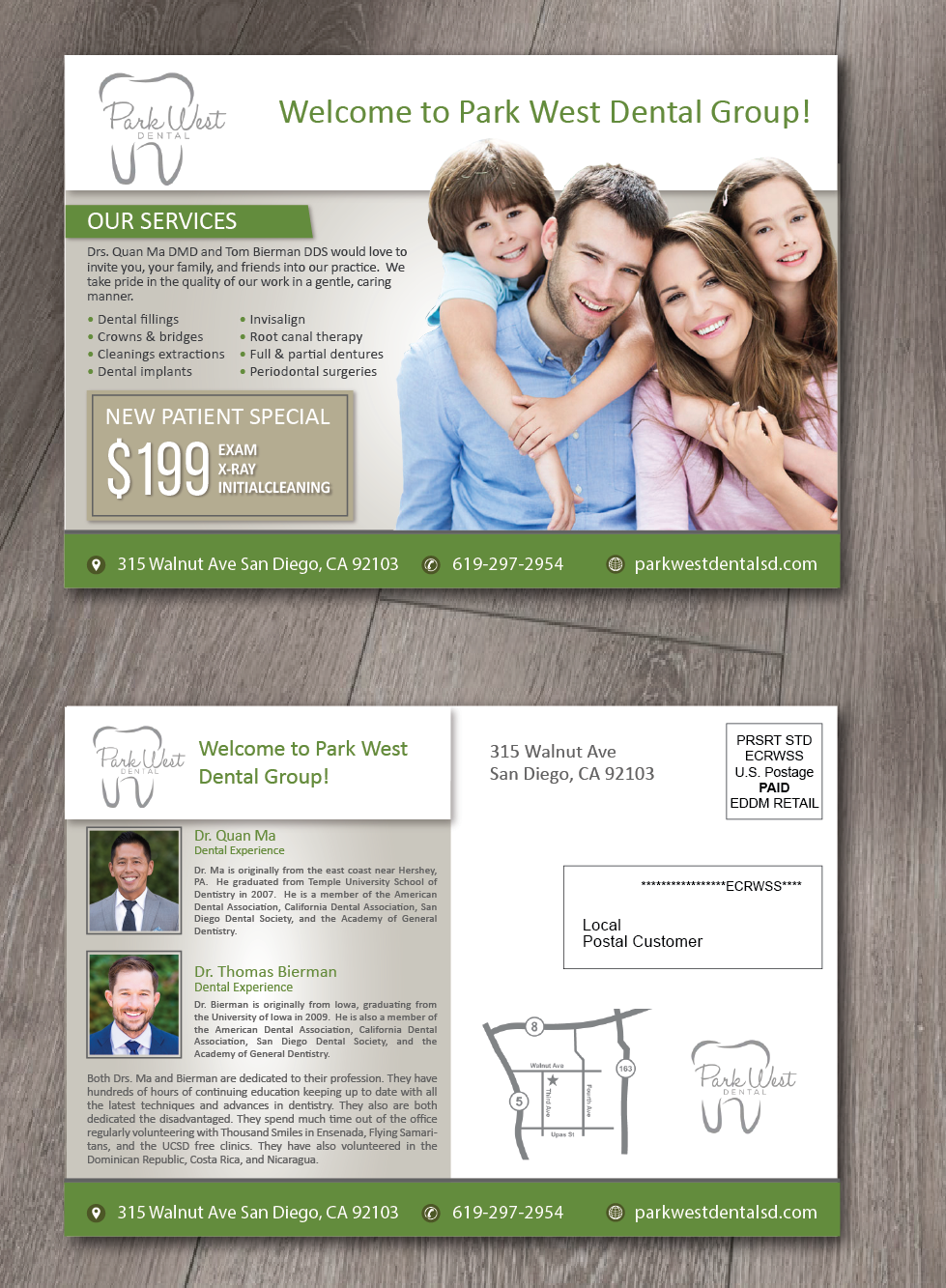 Design de Carte Postale par alex989 pour San Diego Dental Studio | Design #21719514