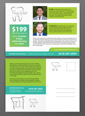 Postkarten-Design von OwnDesign für San Diego Dental Studio | Design #21740758