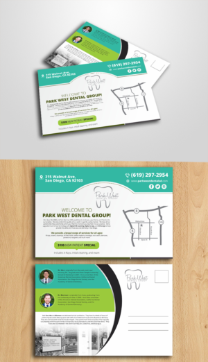Postcard Design by ecorokerz for San Diego Dental Studio | Design #21716469