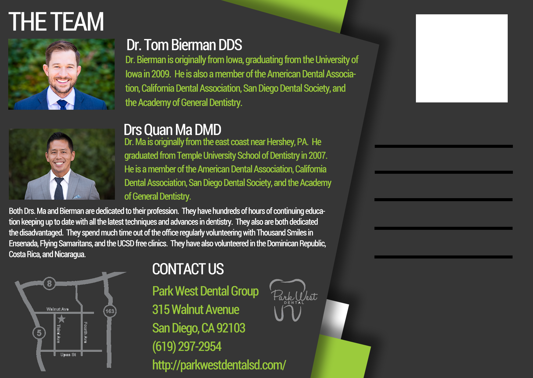 Postkarten-Design von AnneWanjiku für San Diego Dental Studio | Design #21766037