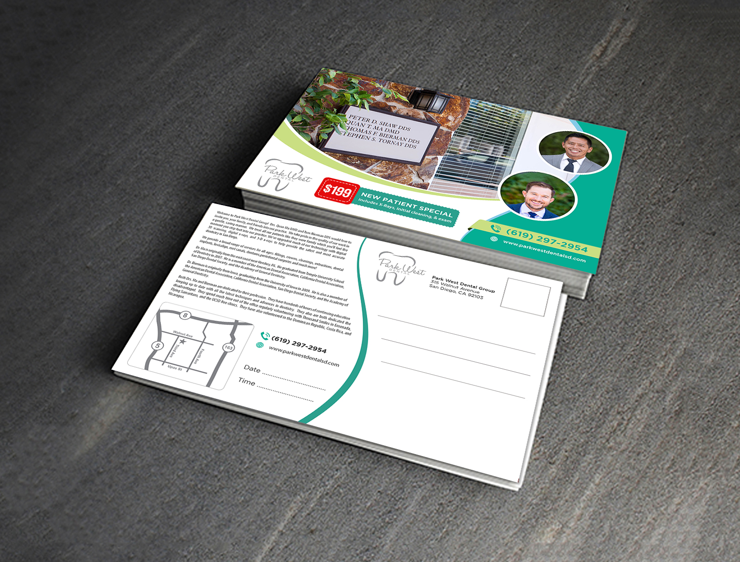 Design de Carte Postale par GraphicsGuru pour San Diego Dental Studio | Design #21749107