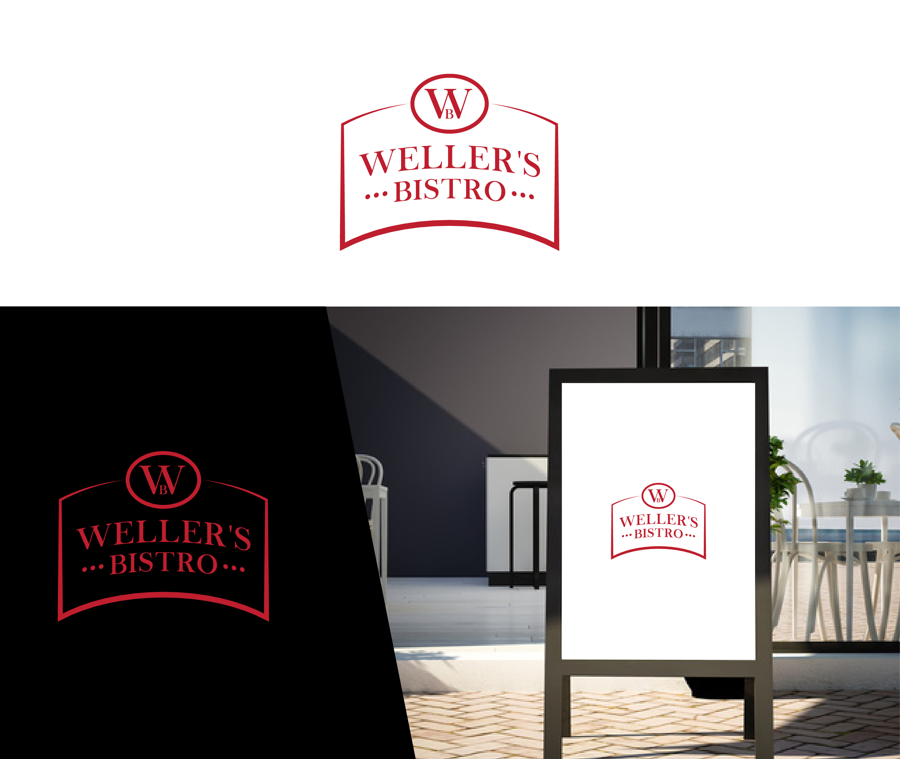 Logo Design by 7528 for Weller's Bistro On Main | Design #21768243