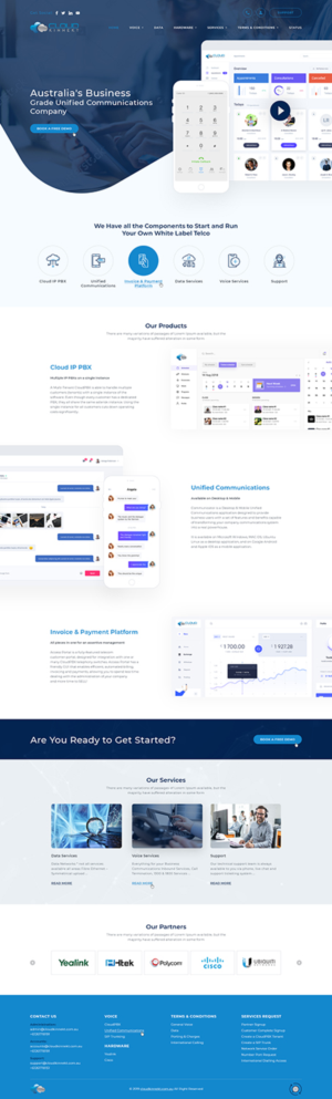 Web Design by Ved Web Services for Cloud Kinnekt | Design #21727956