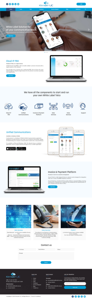 Web Design by bdesigner9 for Cloud Kinnekt | Design #21742576