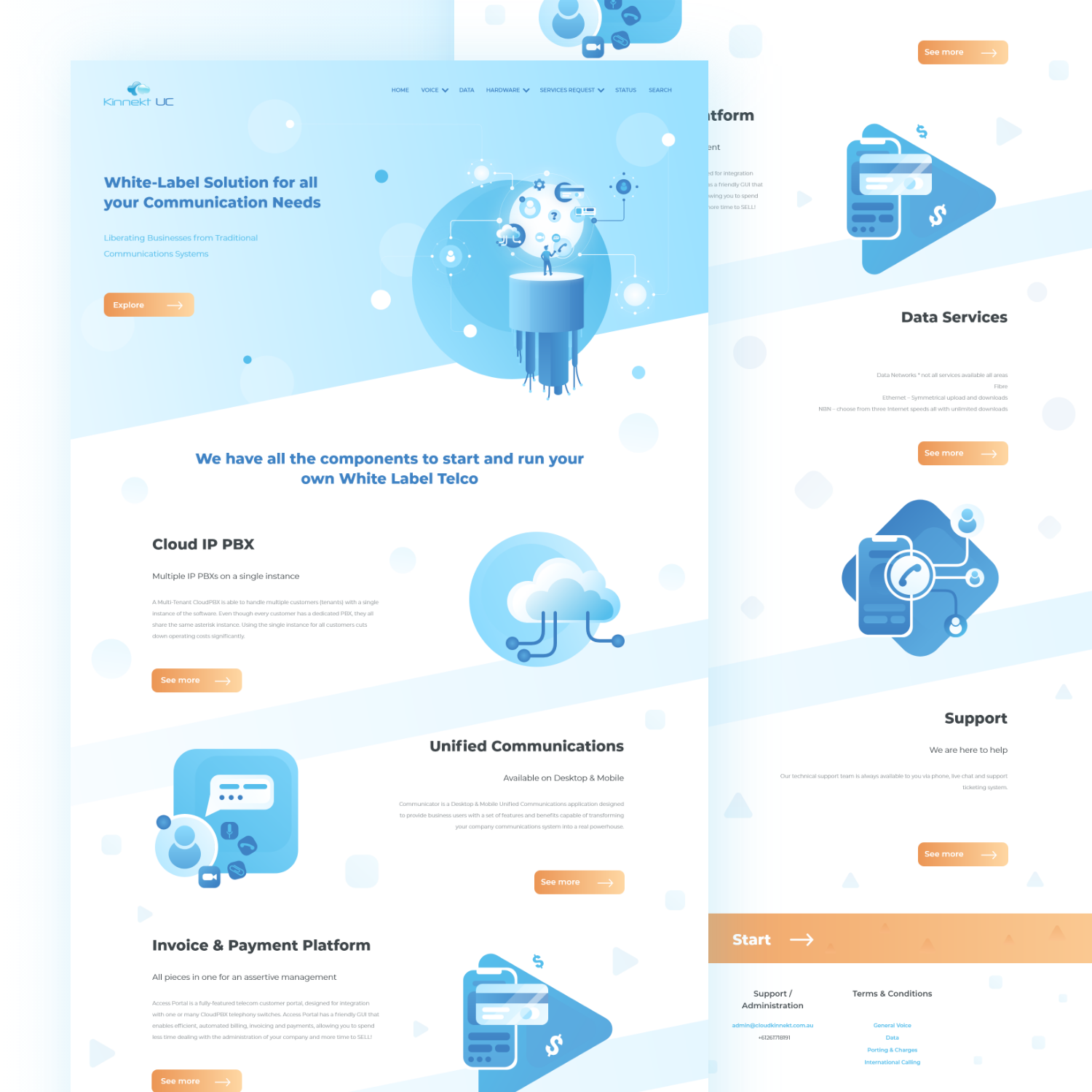 Web Design by Malgorzata 2 for Cloud Kinnekt | Design #21773598