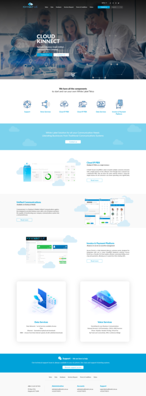 Web Design par Za Ha pour Cloud Kinnekt | Design : #21749230