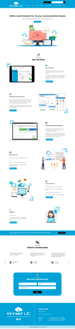 Web Design by Vansh 1208 for Cloud Kinnekt | Design: #21758139