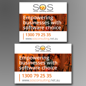Welcome signage for  SOS Software Consulting Company | Poster Design by ecorokerz