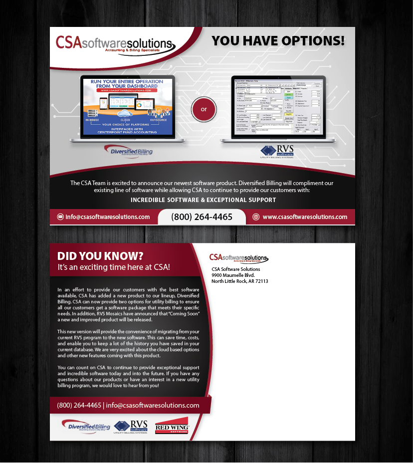 Postkarten-Design von alex989 für CSA Software Solutions | Design #21733491