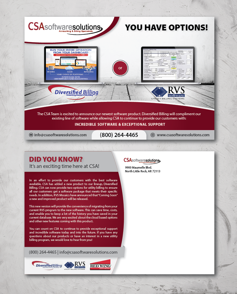 Postkarten-Design von alex989 für CSA Software Solutions | Design #21766123