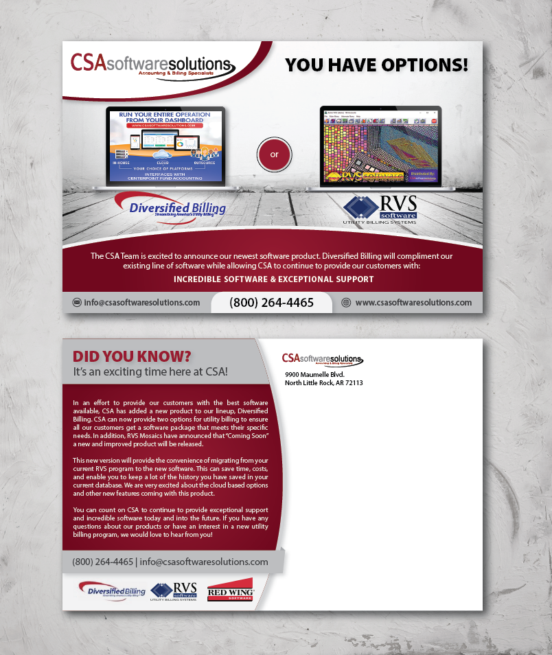 Postkarten-Design von alex989 für CSA Software Solutions | Design #21769481