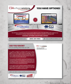 Design de Carte Postale par alex989 pour CSA Software Solutions | Design : #21769481