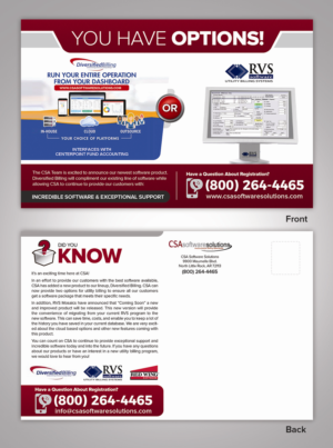 Post Card Announcing New Product - Diversified Billing | Design de Carte Postale par SAI DESIGNS