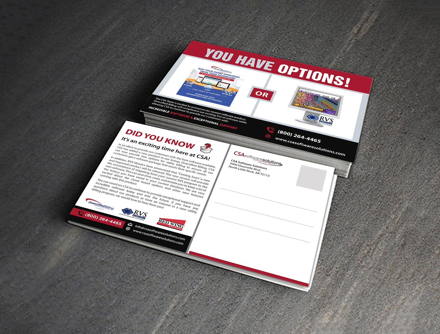 Postkarten-Design von GraphicsGuru für CSA Software Solutions | Design #21736312