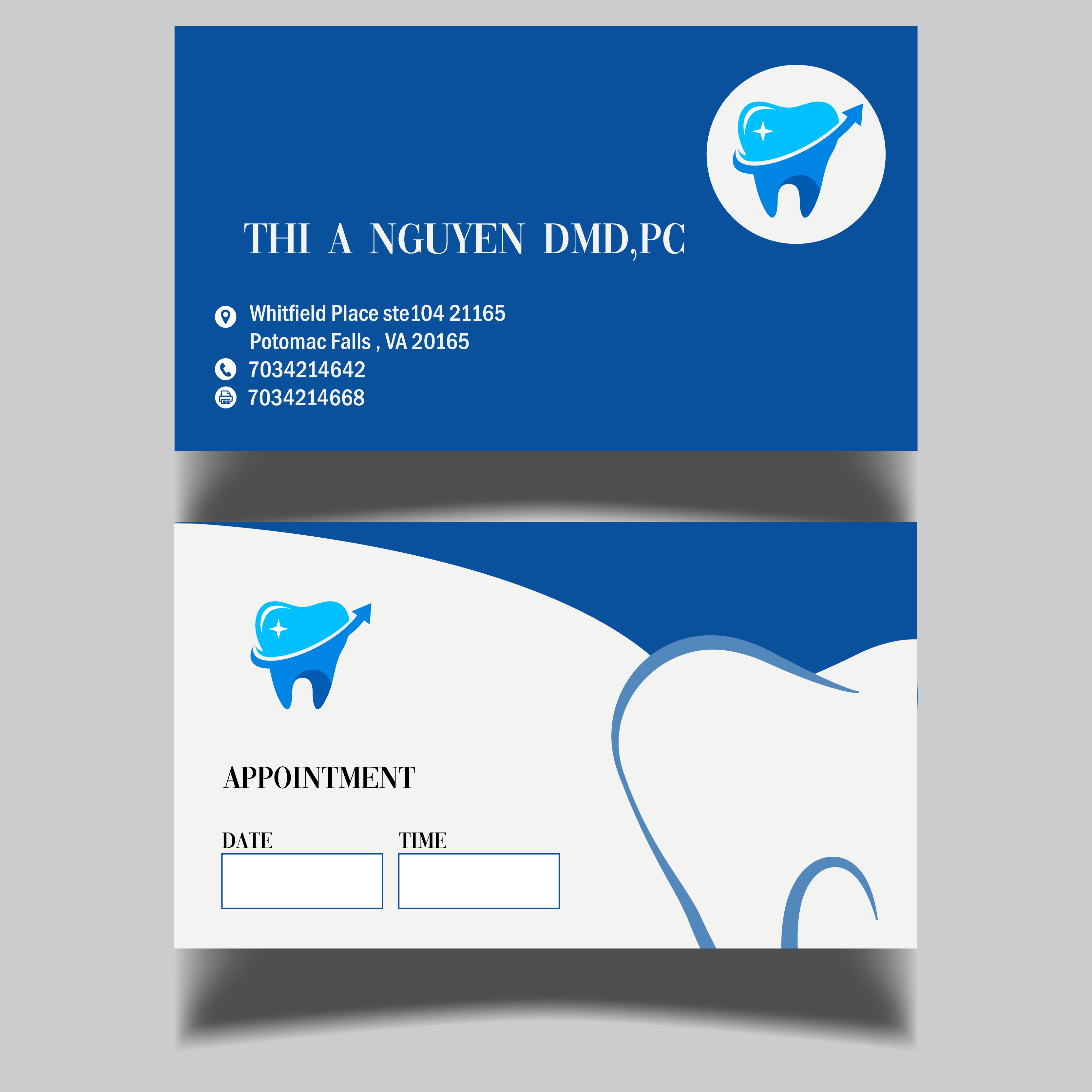 Diseño de Tarjeta de Presentación por Riyad para Thi A Nguyen DMD,PC | Diseño #21756385