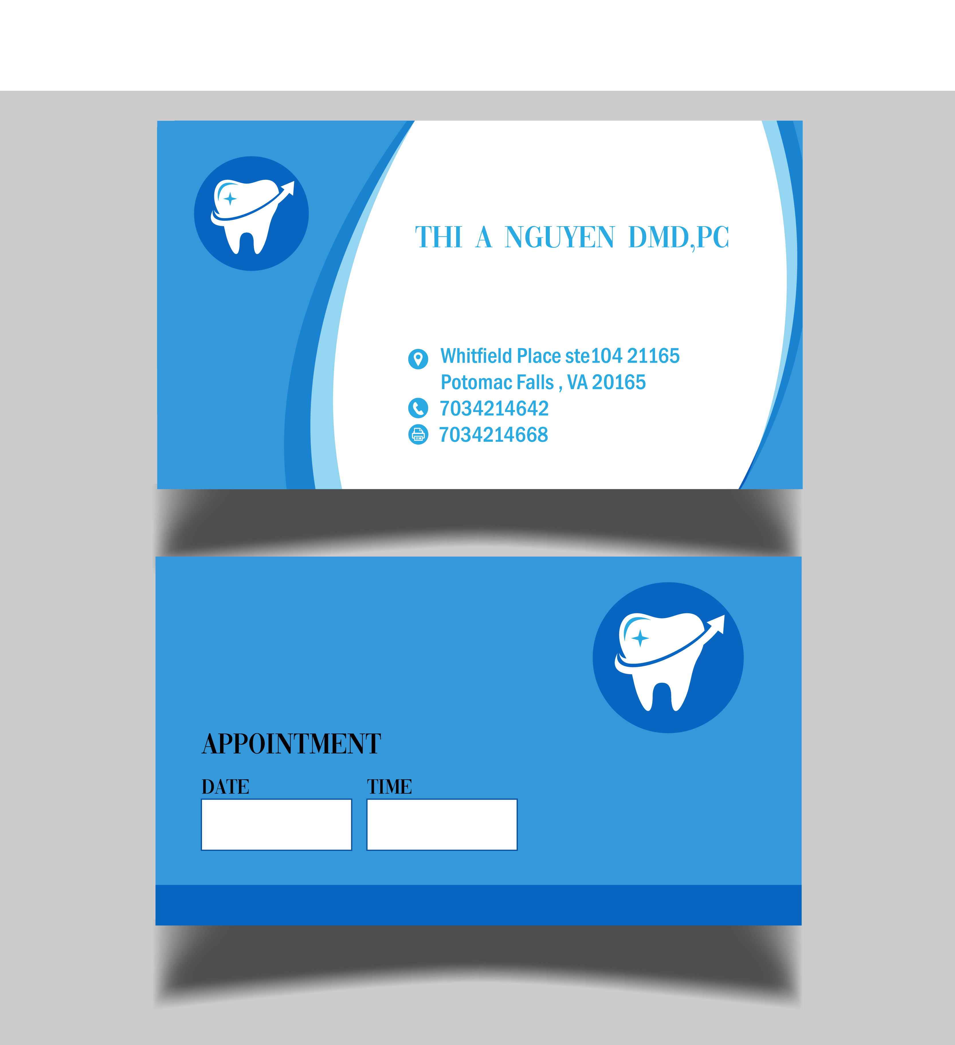 Business Card Design by Riyad for Thi A Nguyen DMD,PC | Design #21756508