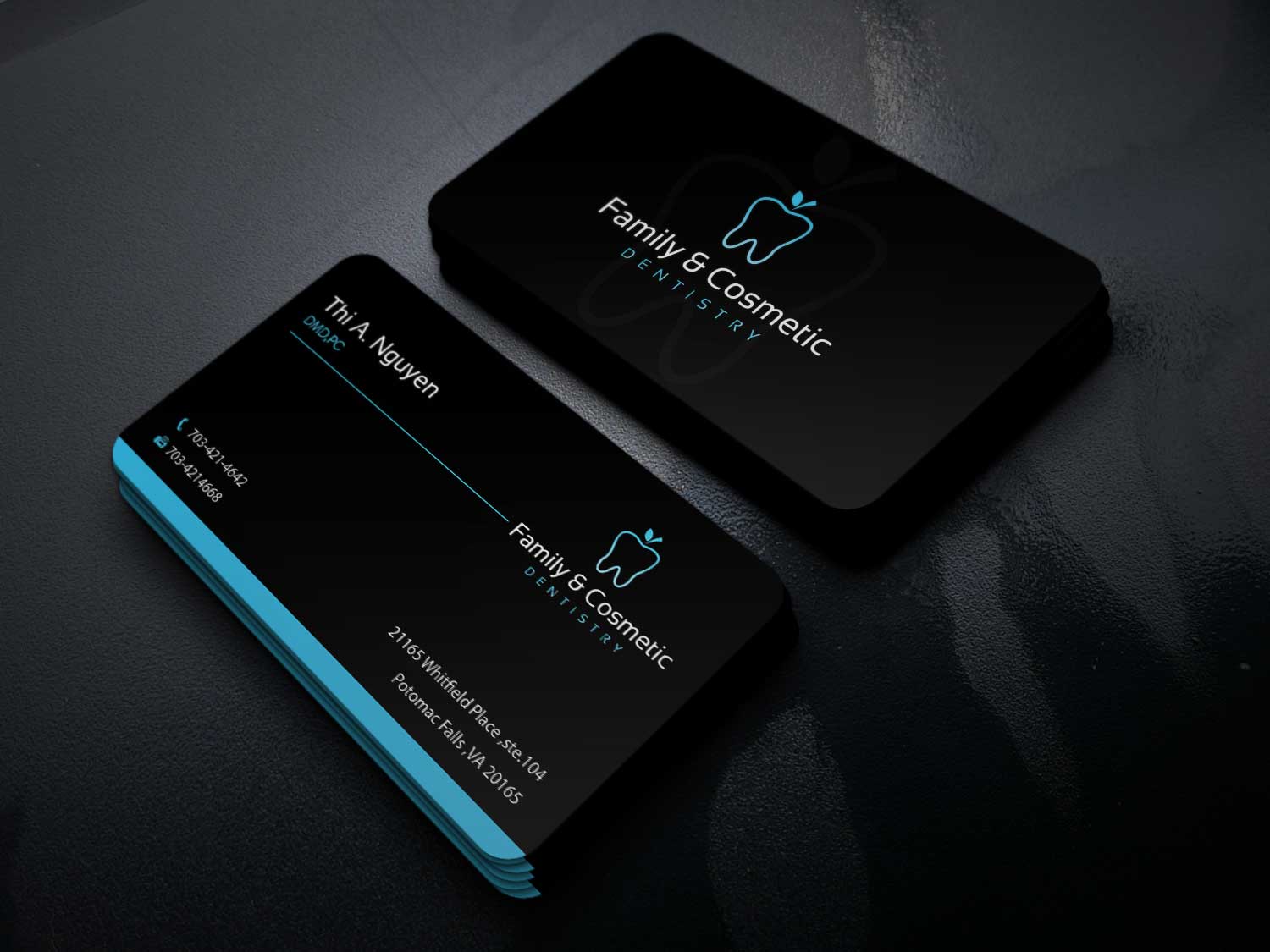 Visitenkarten-Design von Riz' für Thi A Nguyen DMD,PC | Design #21754923
