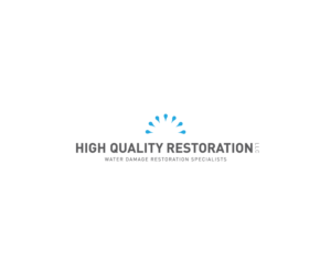 High Quality Restoration LLC (company name); water damage restoration specialists (2nd line /description) | Logo Design by Meraki*