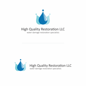 High Quality Restoration LLC (company name); water damage restoration specialists (2nd line /description) | Logo Design by soriyeee